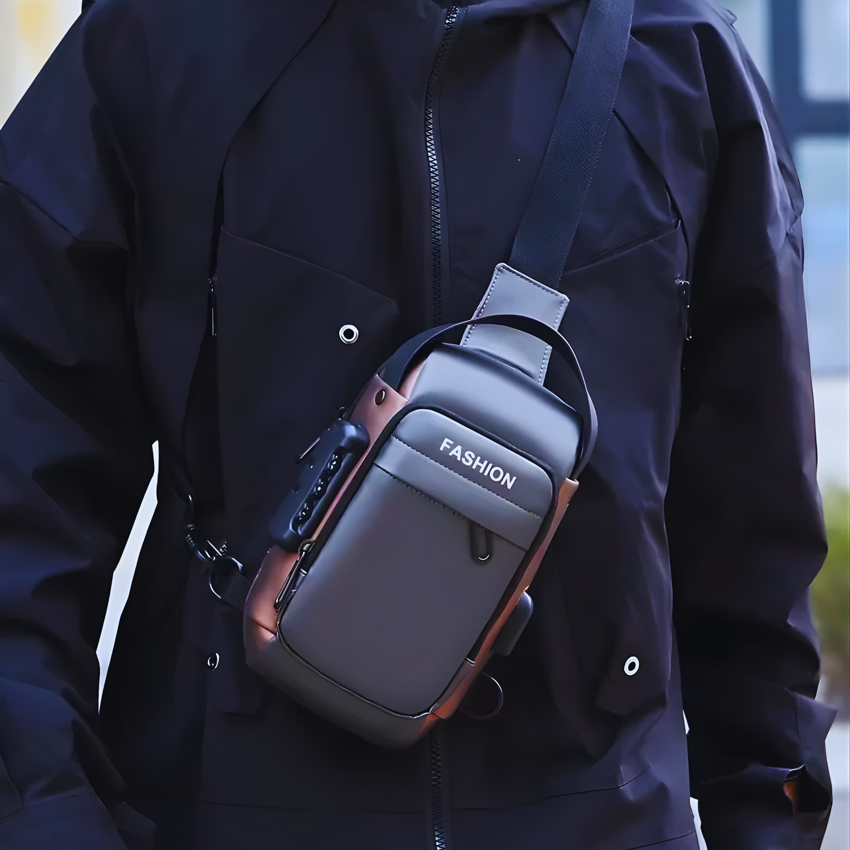 Funkcjonalna torba męska na pierś ⚡🧳